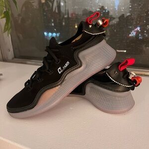 Christian Louboutin Black and Red Sneakers